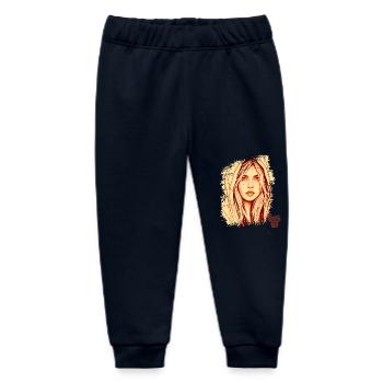 positive mind vibes life, Positive thinking - Baby Organic Sweatpants by Stanley/Stella - navy - Front