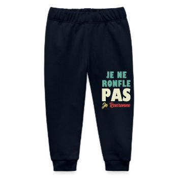 I don't snore, I purr - Baby Organic Sweatpants by Stanley/Stella - navy - Front