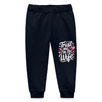 Frau Ehefrau Partnerin Familie Verheiratet - Baby Organic Jogginghose Baby Tumbler von Stanley/Stella - Navy - Vorne