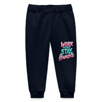 Work Hard Stay Humble - Baby Organic Sweatpants by Stanley/Stella - navy - Front