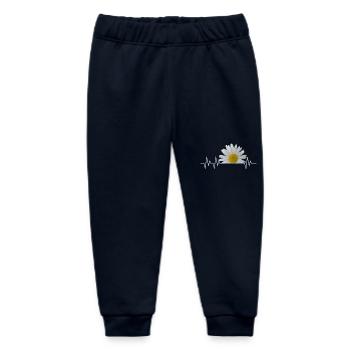 Margerite, Herzschlag, Gänseblümchen, Pulsschlag - Baby Organic Jogginghose Baby Tumbler von Stanley/Stella - Navy - Vorne