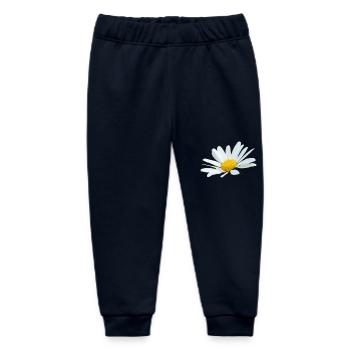 Margerite Gänseblume weiße Blume Margeriten - Baby Organic Jogginghose Baby Tumbler von Stanley/Stella - Navy - Vorne
