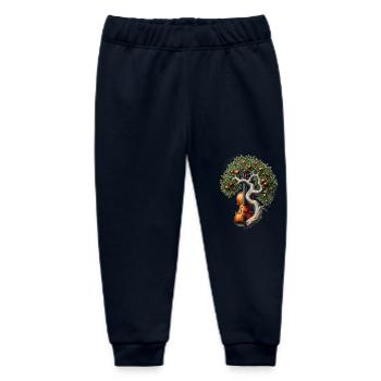 Music, Tree, Violin, Violin, Orchestra, Big Band - Baby Organic Sweatpants by Stanley/Stella - navy - Front
