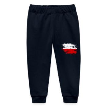 Poland flag used - Baby Organic Sweatpants by Stanley/Stella - navy - Front