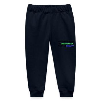 We suffer more in imagination than in reality - Baby Organic Sweatpants by Stanley/Stella - navy - Front
