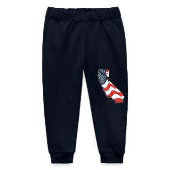 USA Flagge in der California State Landkarte - Baby Organic Jogginghose Baby Tumbler von Stanley/Stella - Navy - Vorne