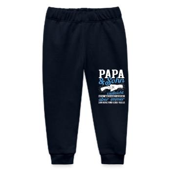 Papa und Sohn - Baby Organic Jogginghose Baby Tumbler von Stanley/Stella - Navy - Vorne