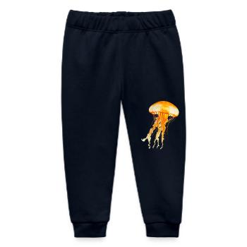 Jellyfish are impressive sea creatures - Baby Organic Sweatpants by Stanley/Stella - navy - Front