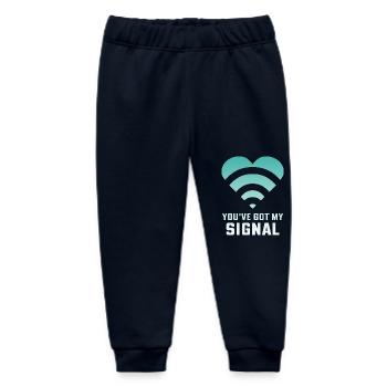 You've got my signal - Baby Organic Sweatpants by Stanley/Stella - navy - Front