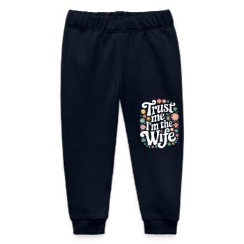 Frau Ehefrau Partnerin Familie Verheiratet - Baby Organic Jogginghose Baby Tumbler von Stanley/Stella - Navy - Vorne