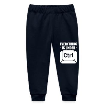 Alles steht unter Ctrl – Fachhumor für die IT-PR - Baby Organic Jogginghose Baby Tumbler von Stanley/Stella - Navy - Vorne