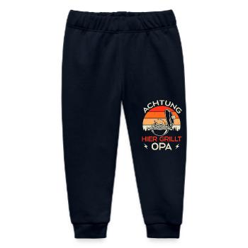 Grilling Grill Master Grandpa Grill Gift Idea - Baby Organic Sweatpants by Stanley/Stella - navy - Front