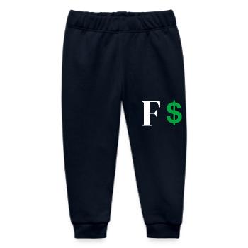 Letter f dollar - Baby Organic Sweatpants by Stanley/Stella - navy - Front