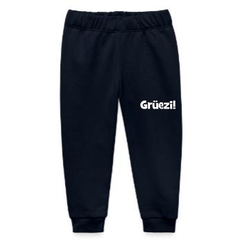 Grüezi - Schweiz - Switzerland - Swiss - Suisse - Baby Organic Jogginghose Baby Tumbler von Stanley/Stella - Navy - Vorne