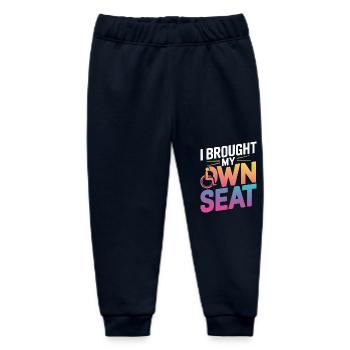 Wheelchair Wheelchair Disabled Humor - Baby Organic Sweatpants by Stanley/Stella - navy - Front