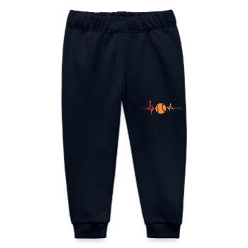 Baseballspieler Herzschlag Baseball - Baby Organic Jogginghose Baby Tumbler von Stanley/Stella - Navy - Vorne