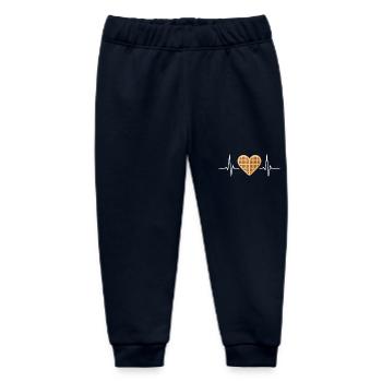 Waffel Herzschlag Ironischer Waffel-Liebhaber - Baby Organic Jogginghose Baby Tumbler von Stanley/Stella - Navy - Vorne