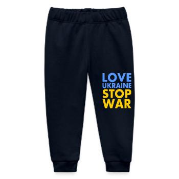 Love ukraine stop war - Baby Organic Jogginghose Baby Tumbler von Stanley/Stella - Navy - Vorne