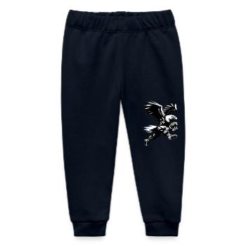 Eagle Plays Crazy American Football BanksyStyle - Baby Organic Sweatpants by Stanley/Stella - navy - Front