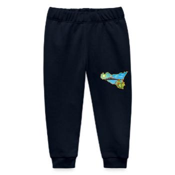 Ätna Panorama auf der Karte von Sizilien - Baby Organic Jogginghose Baby Tumbler von Stanley/Stella - Navy - Vorne