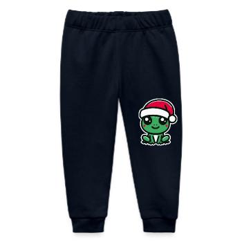 Weihnachten Frosch - Baby Organic Jogginghose Baby Tumbler von Stanley/Stella - Navy - Vorne