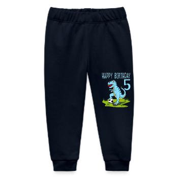 Dinosaurier Rex Fußball 5 Happy Birthday Blau - Baby Organic Jogginghose Baby Tumbler von Stanley/Stella - Navy - Vorne
