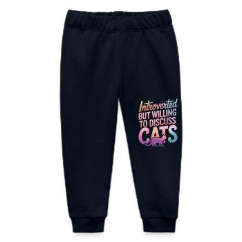 Introvert, antisocial, introvert - Baby Organic Sweatpants by Stanley/Stella - navy - Front