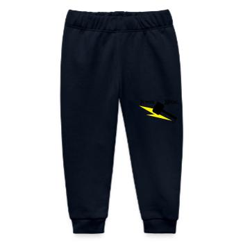 Power Metal with hammer and lightning - Baby Organic Sweatpants by Stanley/Stella - navy - Front