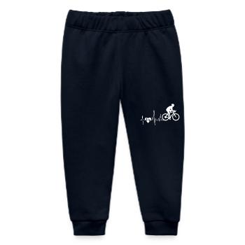 Cycling Cycling Heartbeat - Baby Organic Sweatpants by Stanley/Stella - navy - Front