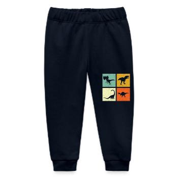 Dino Dinosaur - Baby Organic Sweatpants by Stanley/Stella - navy - Front
