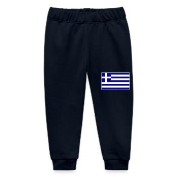 Greece Flag - Baby Organic Sweatpants by Stanley/Stella - navy - Front
