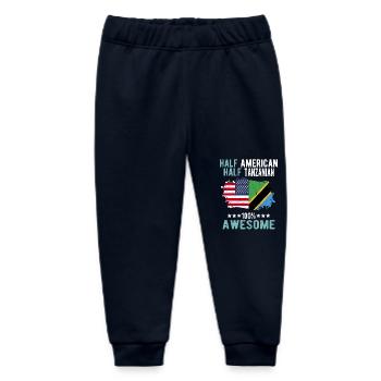 Halb Amerikaner Halb Tansanier - Baby Organic Jogginghose Baby Tumbler von Stanley/Stella - Navy - Vorne