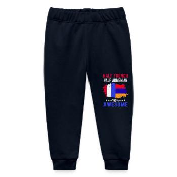Halb Franzose Halb Armenier - Baby Organic Jogginghose Baby Tumbler von Stanley/Stella - Navy - Vorne