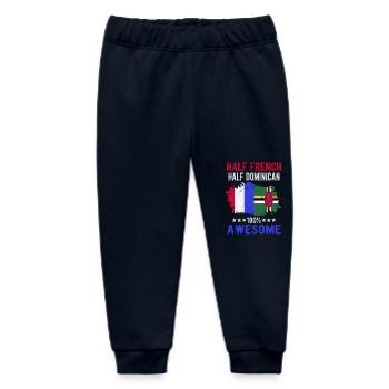 Halb Franzose Halb Dominikaner - Baby Organic Jogginghose Baby Tumbler von Stanley/Stella - Navy - Vorne