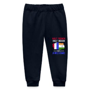 Halb Franzose Halb Inder - Baby Organic Jogginghose Baby Tumbler von Stanley/Stella - Navy - Vorne