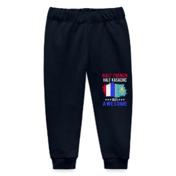 Halb Franzose Halb Kasache - Baby Organic Jogginghose Baby Tumbler von Stanley/Stella - Navy - Vorne