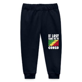 Kongo Flagge Spruch - Baby Organic Jogginghose Baby Tumbler von Stanley/Stella - Navy - Vorne