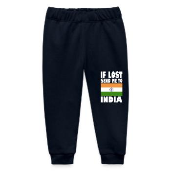 Indien Flagge Spruch - Baby Organic Jogginghose Baby Tumbler von Stanley/Stella - Navy - Vorne