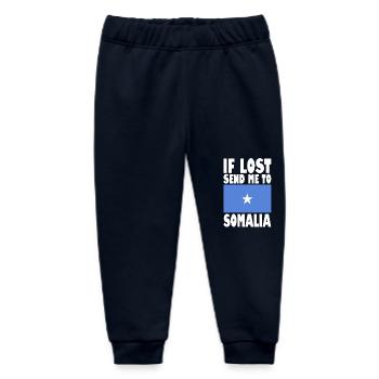 Somalia Flag Saying - Baby Organic Sweatpants by Stanley/Stella - navy - Front