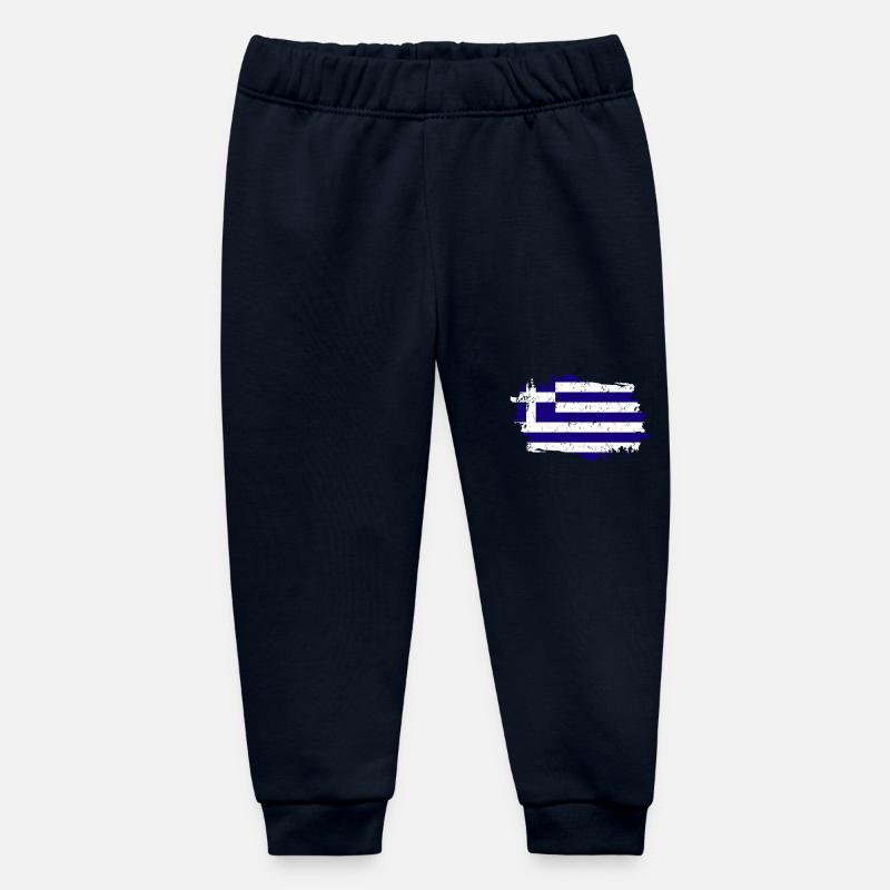 Grèce Drapeau Grunge Grèce Drapeau - Pantalon de jogging bébé bio Stanley/Stella - marine