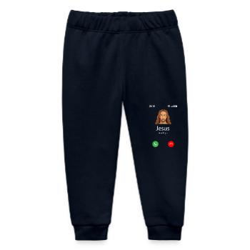 Jesus is calling - Baby Organic Sweatpants by Stanley/Stella - navy - Front