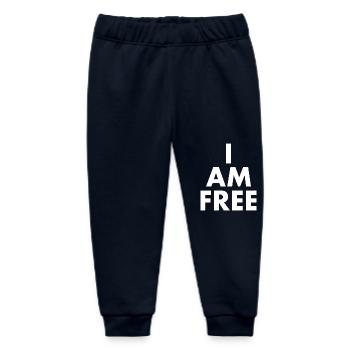 I am free - Baby Organic Sweatpants by Stanley/Stella - navy - Front