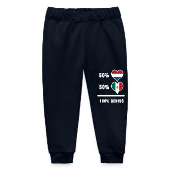 Mexiko und die Niederlande Genius / Geschenk - Baby Organic Jogginghose Baby Tumbler von Stanley/Stella - Navy - Vorne