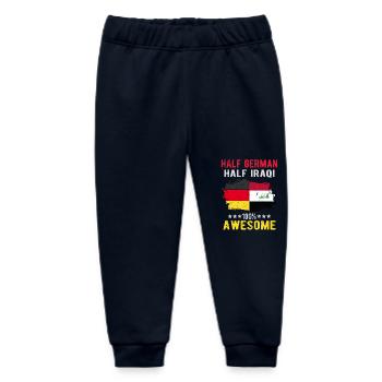 Half German Half Iraki - Baby Organic Sweatpants by Stanley/Stella - navy - Front