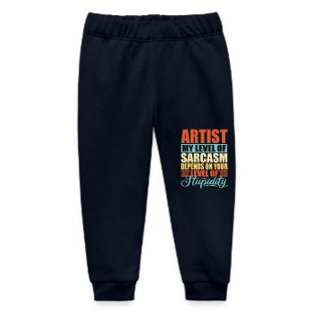 Artists sarcasm Funny artist - Baby Organic Sweatpants by Stanley/Stella - navy - Front
