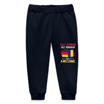 Half German half Romanian - Baby Organic Sweatpants by Stanley/Stella - navy - Front