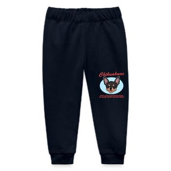Chihuahua Dogs | Dog Owner Gift - Baby Organic Sweatpants by Stanley/Stella - navy - Front