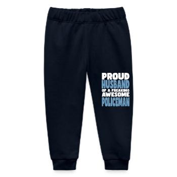 Proud wife of a damn good cop - Baby Organic Sweatpants by Stanley/Stella - navy - Front