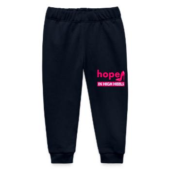hope in high heels - Baby Organic Sweatpants by Stanley/Stella - navy - Front