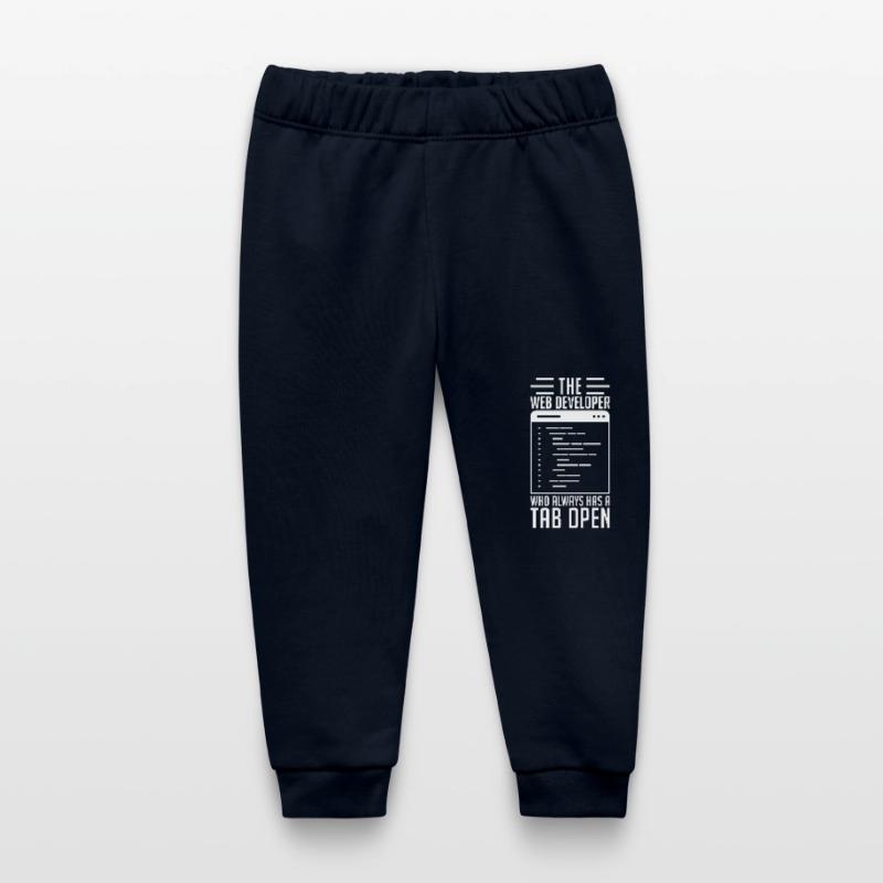 Web Developer Tab Always Open Baby Organic Sweatpants by Stanley/Stella